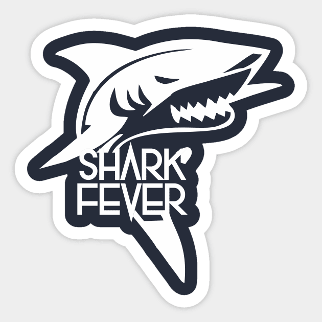 Shark fever design Sticker by cusptees